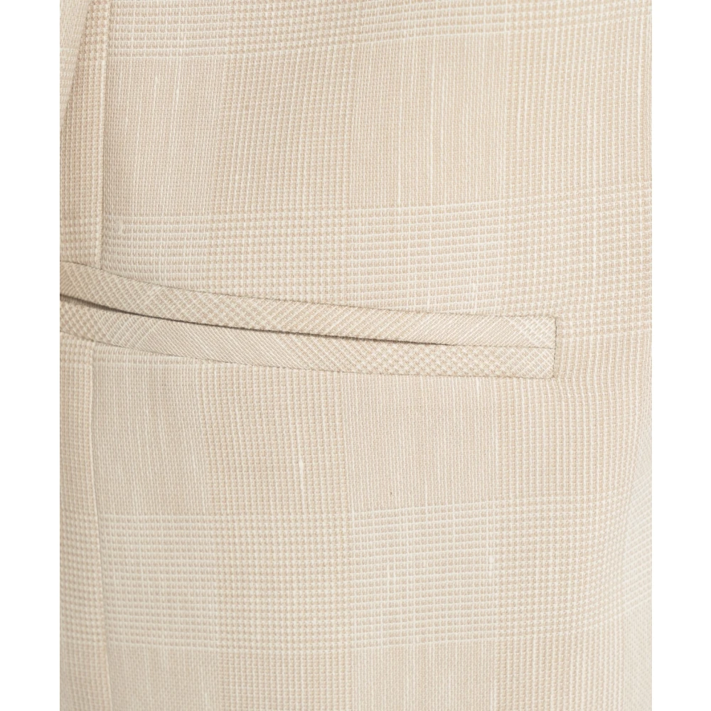 Kaos Beige Double-breasted Glencheck Blazer Beige Dames