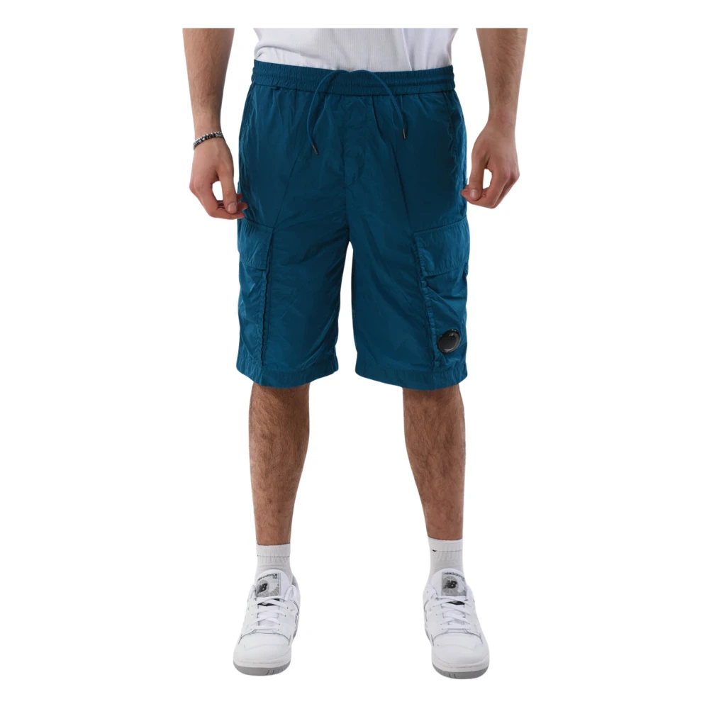 C.P. Company Blauwe Nylon Regular Fit Shorts Blue Heren