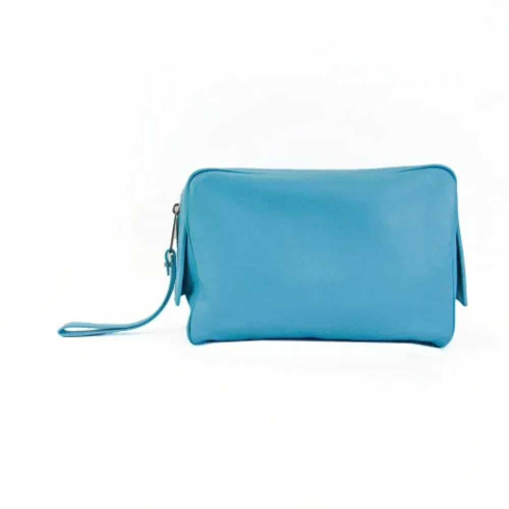 Bottega Veneta Vintage Pre-owned Leather clutches Blue Dames