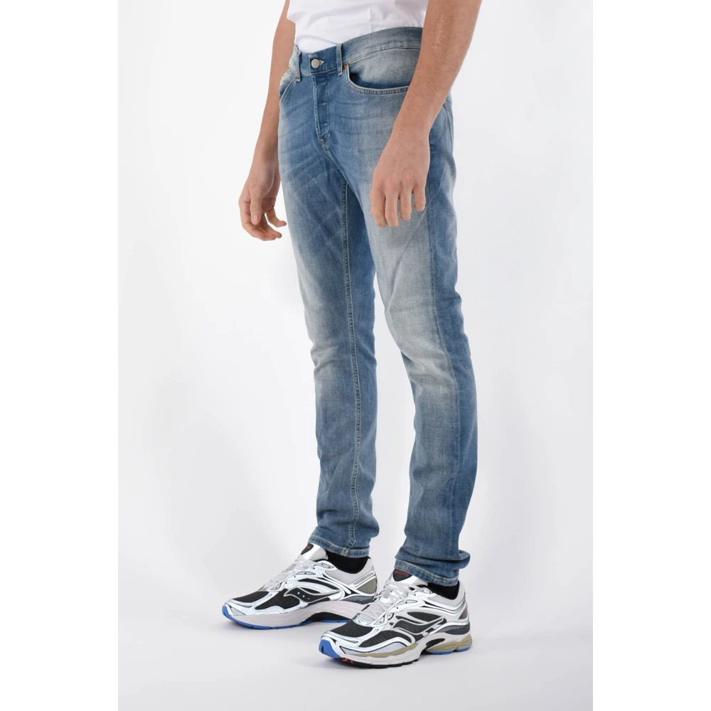 Dondup Gebruikte Skinny Fit Jeans met Metalen Logo Blue Heren