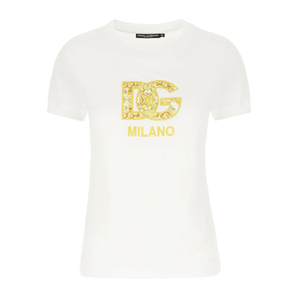 Dolce & Gabbana Casual Katoenen T-Shirt voor Mannen White Dames