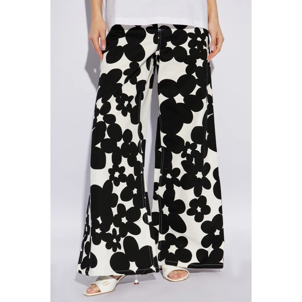 Marni Gedrukte jeans White Dames