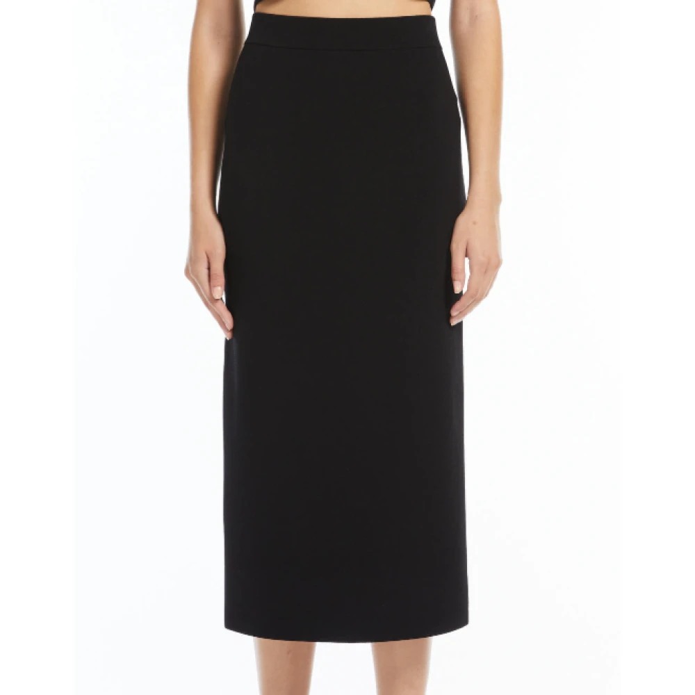 Max Mara Women's Black Midi Skirts, M, Pure Skirt