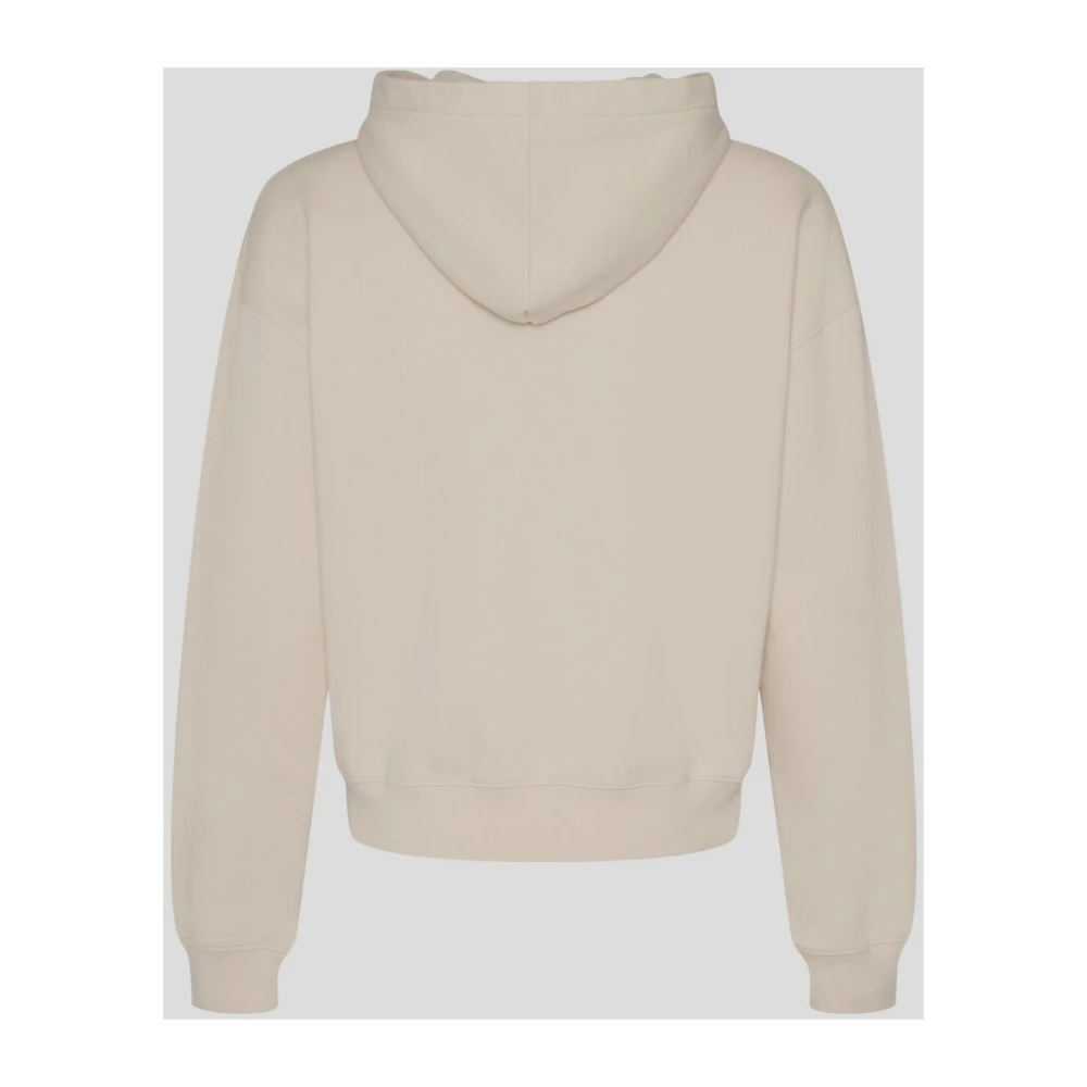 Jacquemus Katoenen Zip Hoodie Gros Grain Stijl Beige Heren