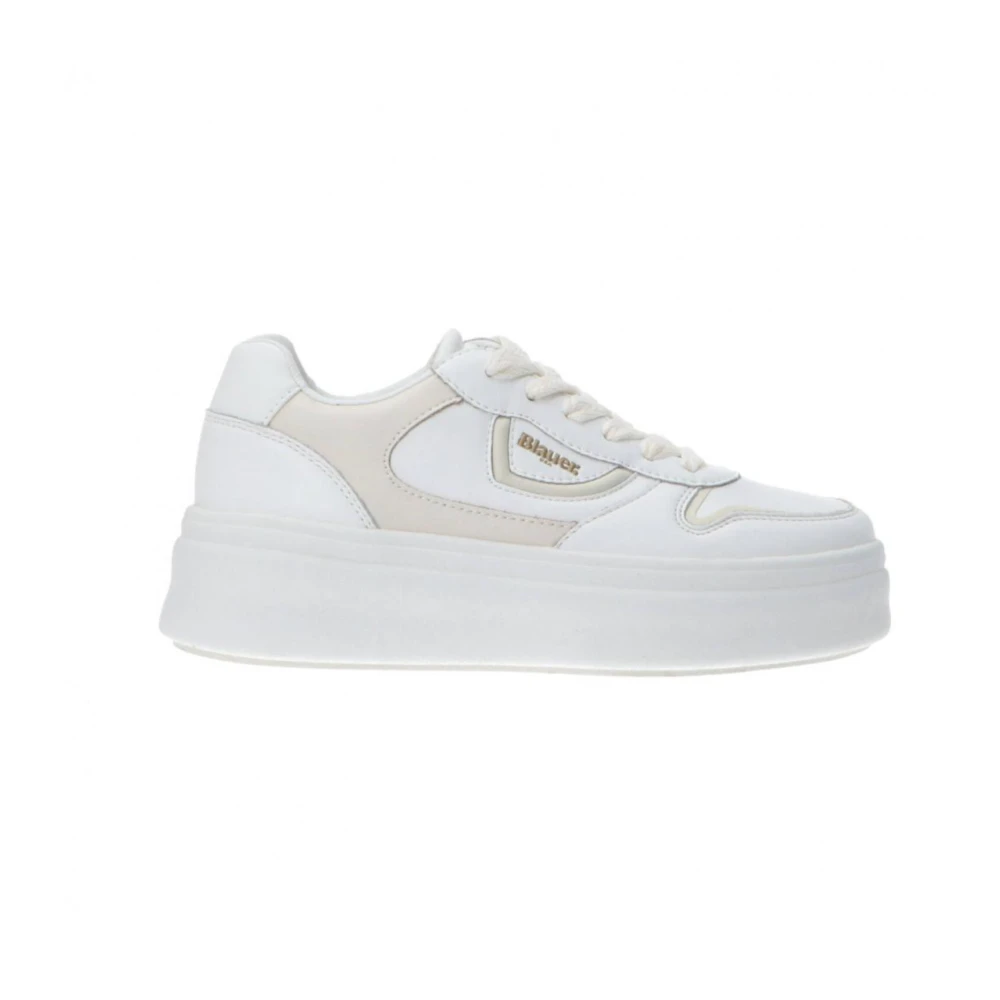 Blauer Women's White Low Top Trainers - Sneakers - 7 Uk - Shoes