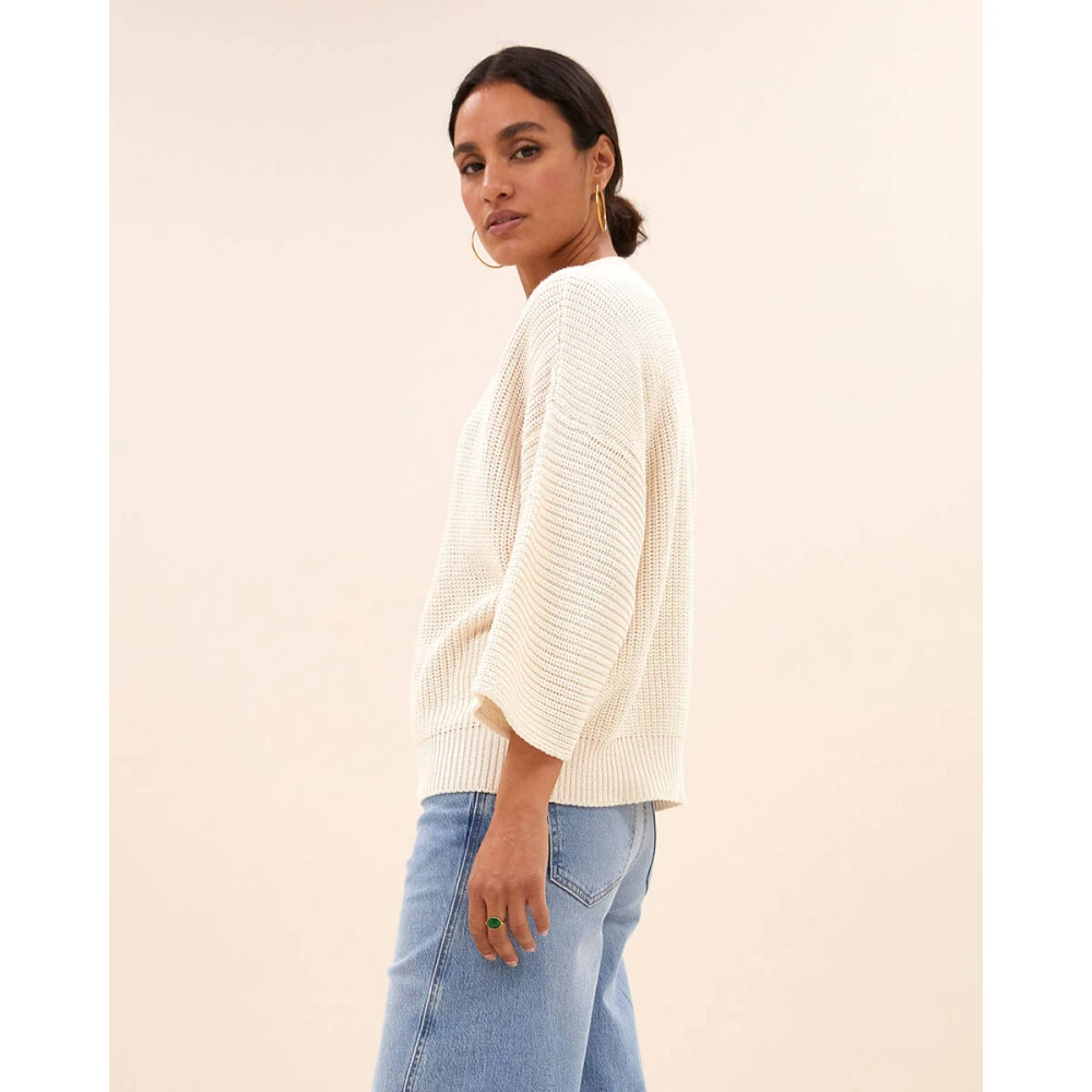 By-Bar Korte Mouw Pullover Jack White Dames