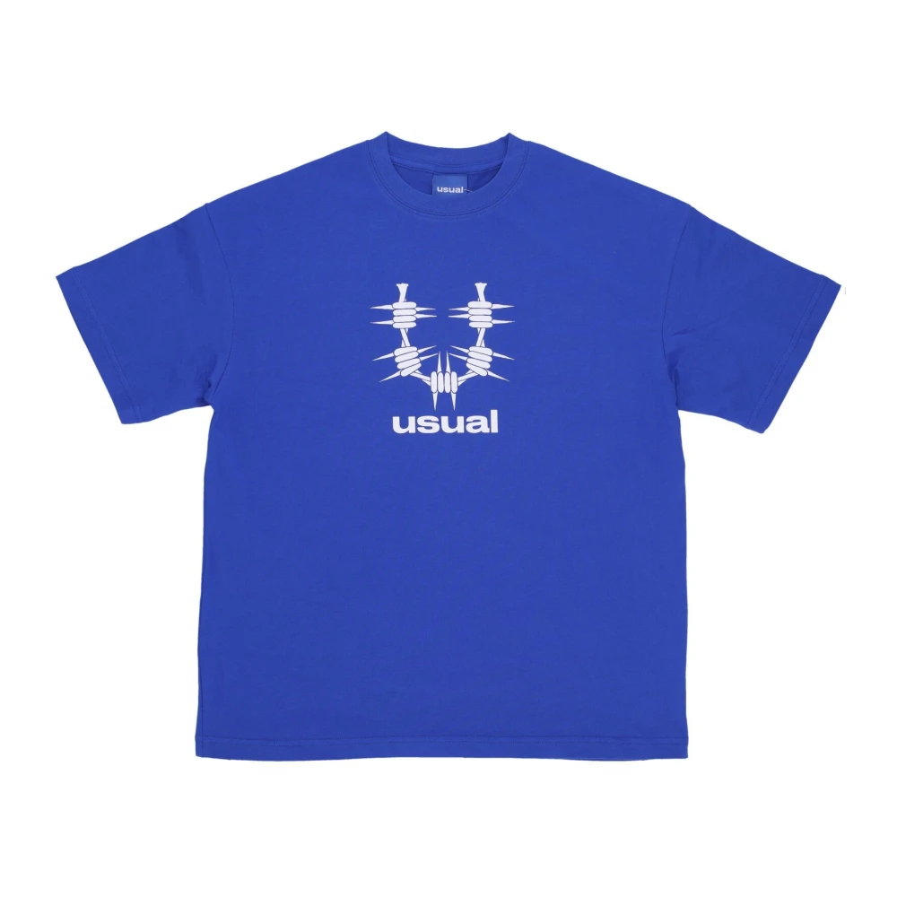 Usual Royal Blue Tee met Ronde Hals Blue Heren