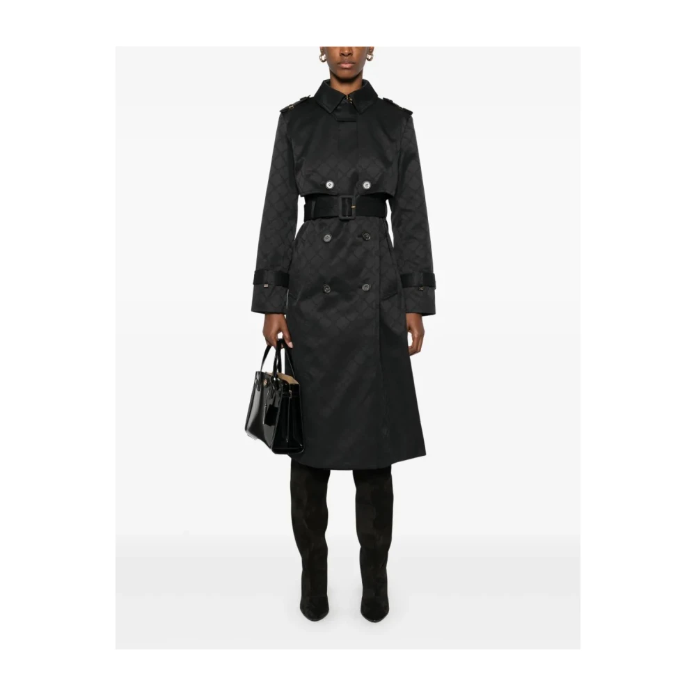Elisabetta Franchi Stijlvolle Winterjas voor Vrouwen Black Dames