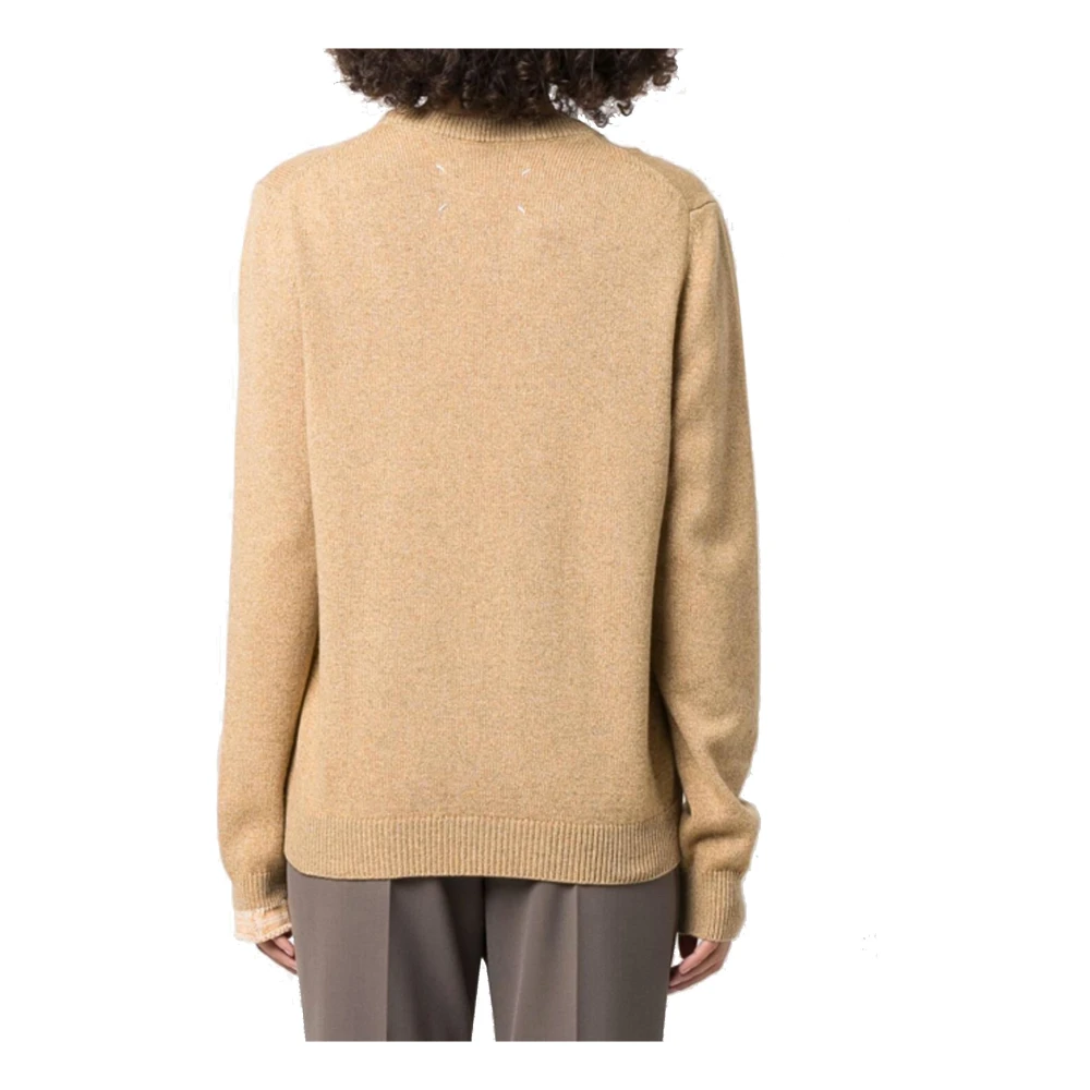 Maison Margiela Bruine Wol en Kasjmier Trui Brown Dames