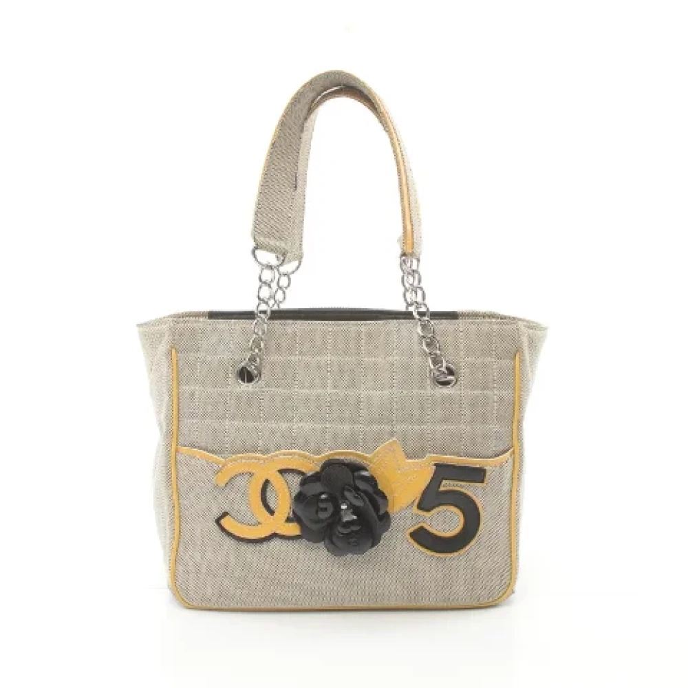Chanel Vintage Pre-owned Leather chanel-bags Gray Dames