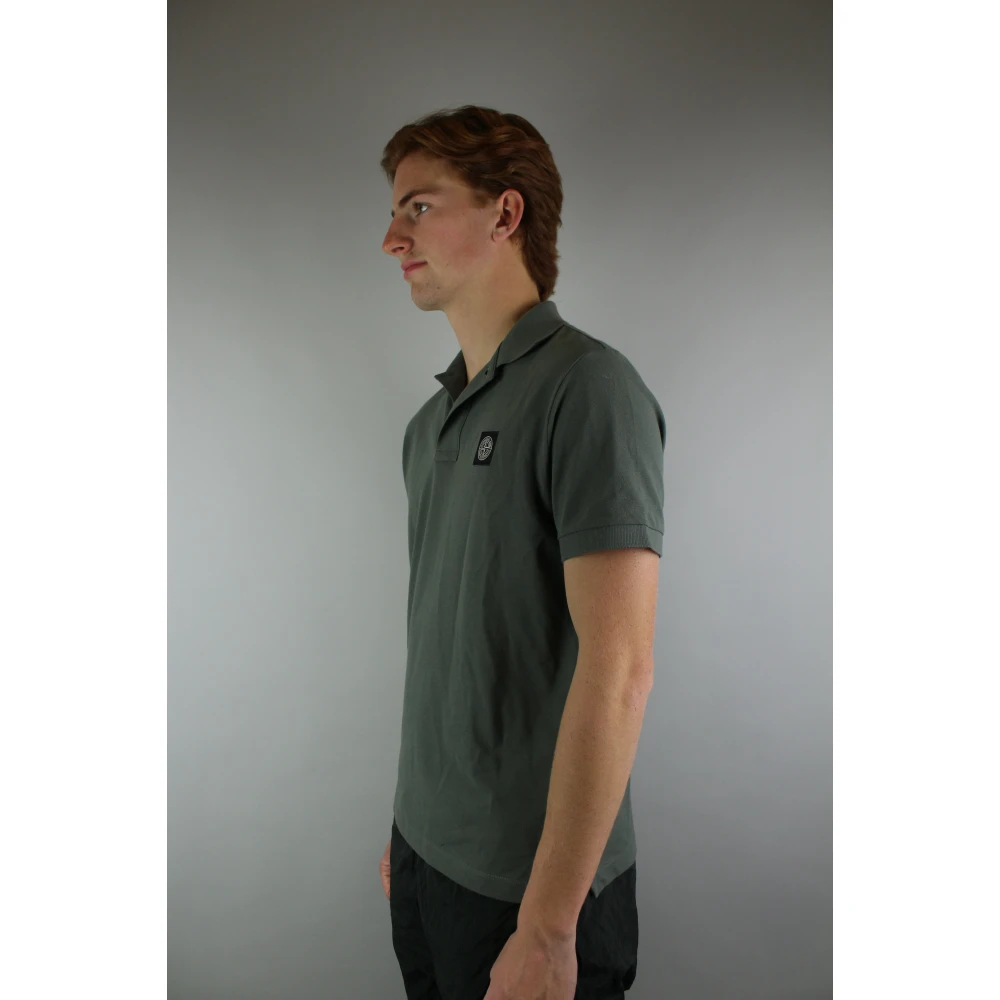 Stone Island Slim Fit Polo in 'Dove Grey' Green Heren