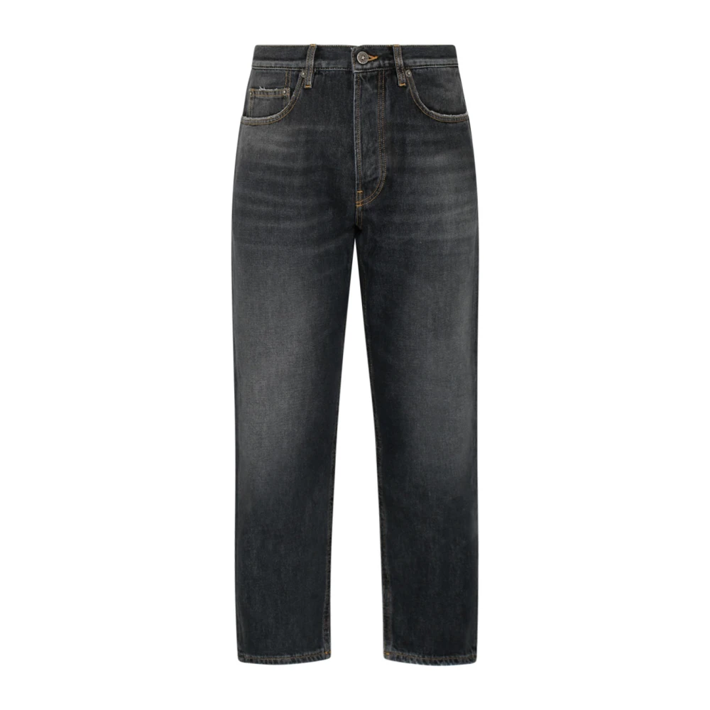 Golden Goose Men's Gray/Golden Wide Leg Jeans