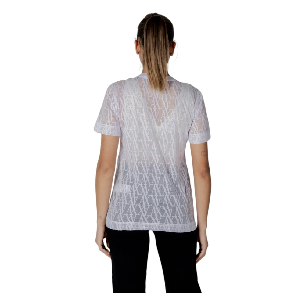 Armani Exchange Korte Mouw T-Shirt Collectie White Dames