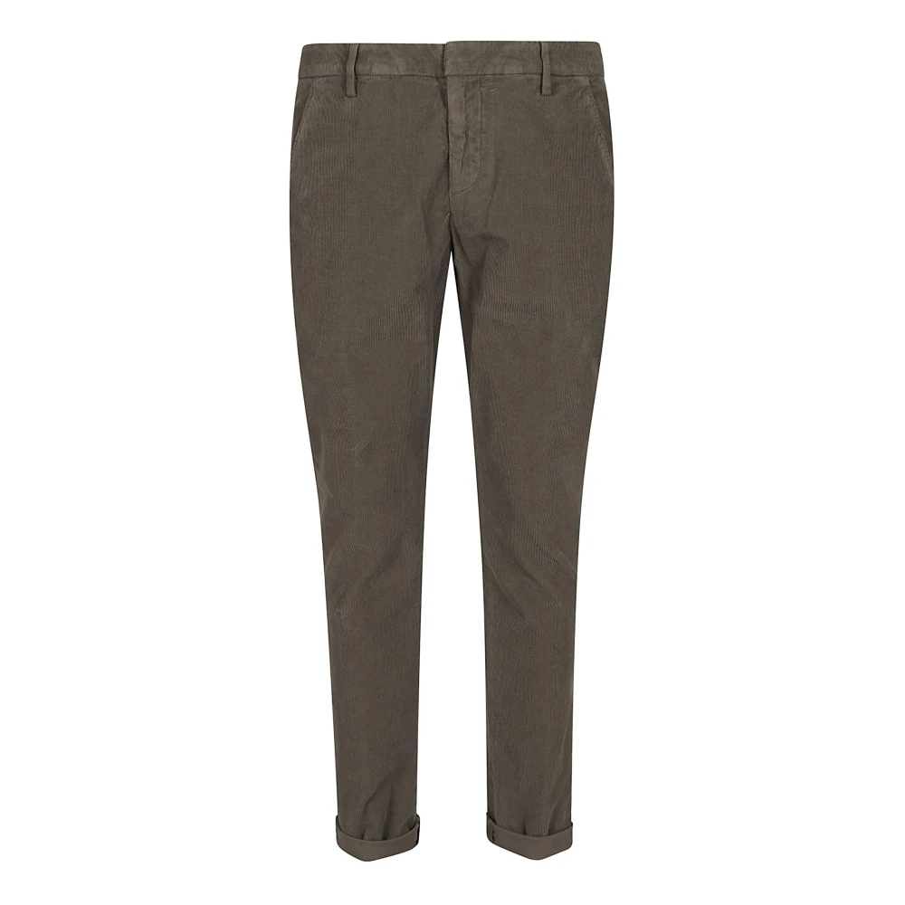 Dondup Bruine Velvet Chino Broek Aw24 Brown Heren