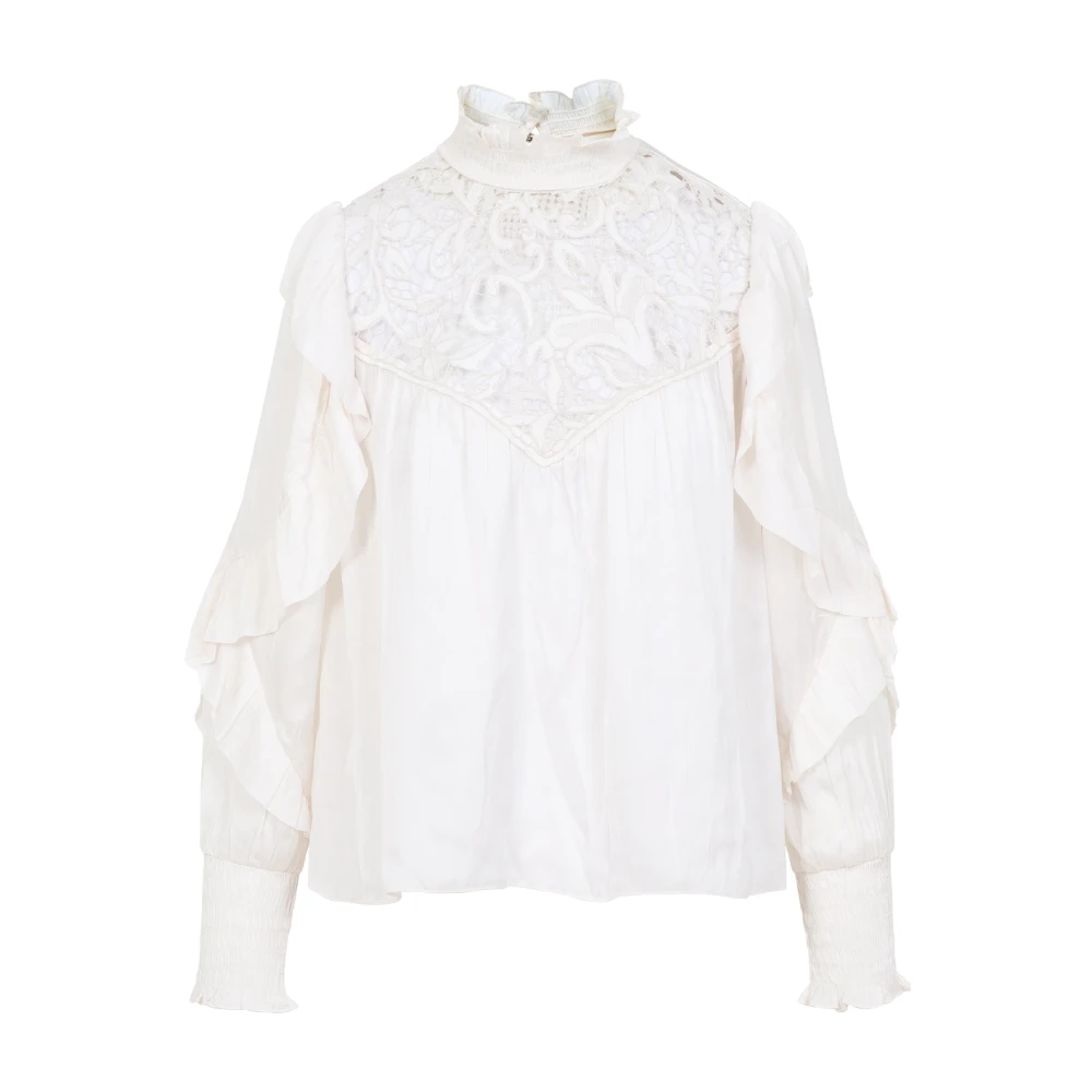 Isabel marant Elegante Seila Blouse voor Vrouwen Beige Dames