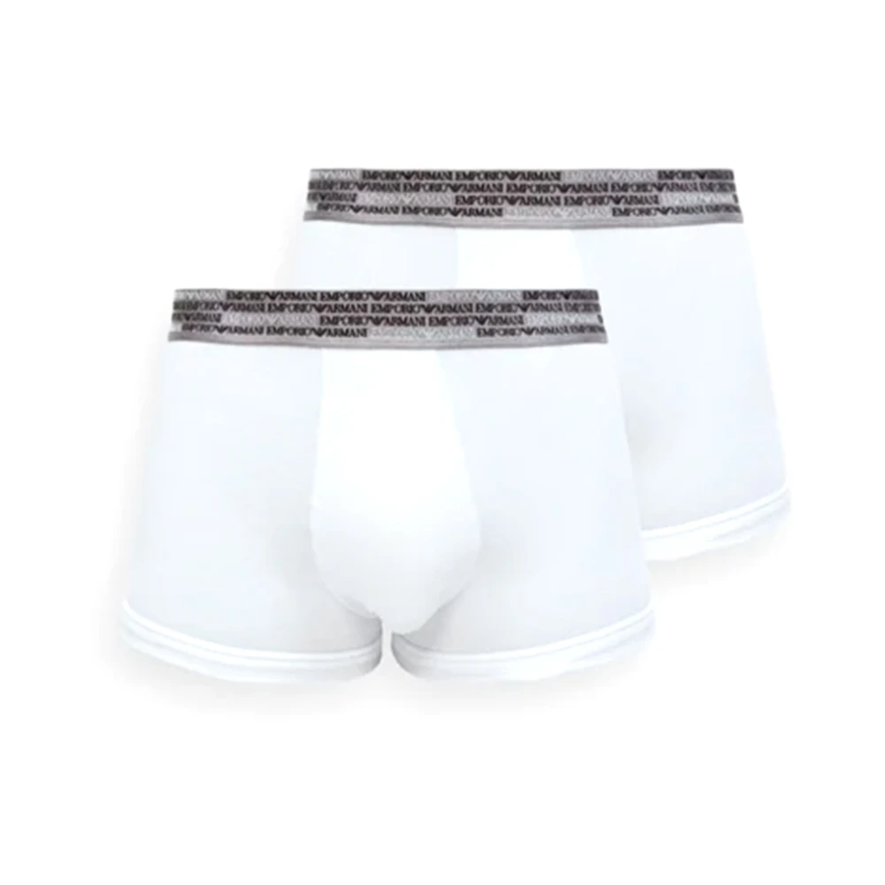 Emporio Armani Men's White Boxers 2-Pack