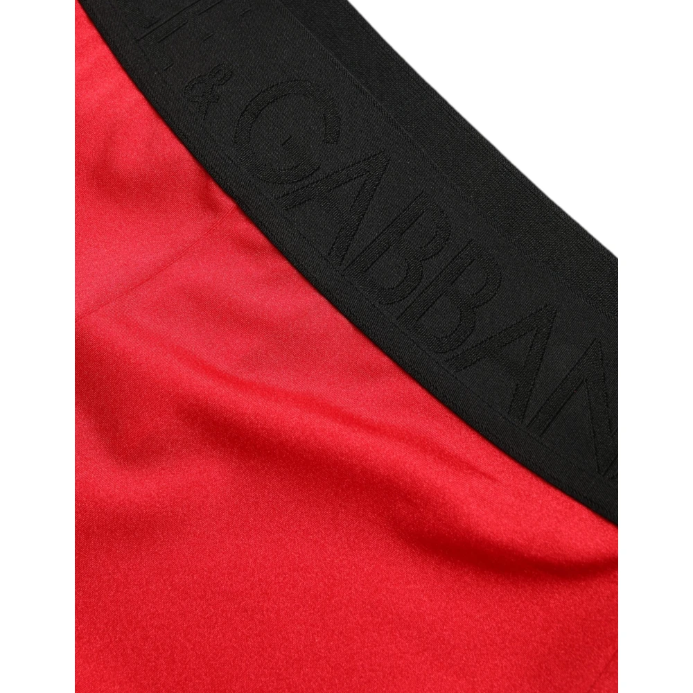 Dolce & Gabbana Elegante rode legging met hoge taille Red Dames