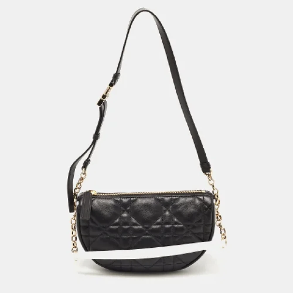 Dior Vintage Pre-owned Leather dior-bags Black Dames