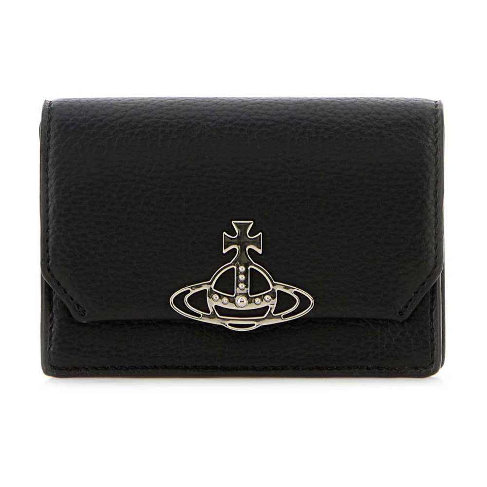 Vivienne Westwood Stijlvolle Zwarte Synthetisch Leren Kaarthouder Black Dames