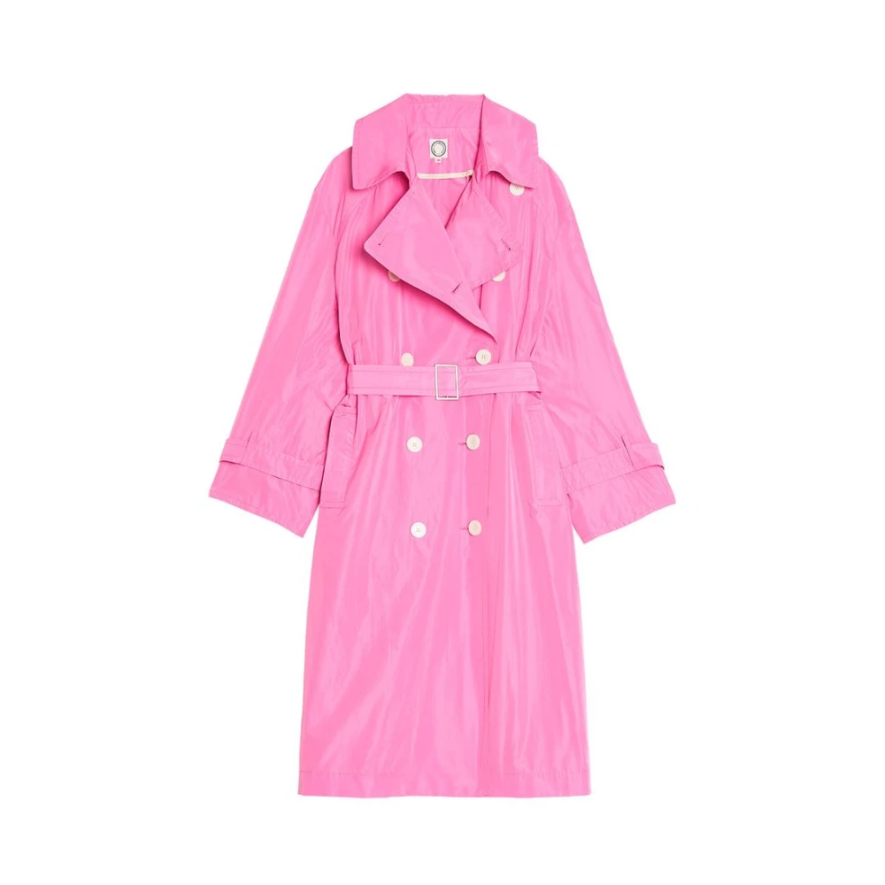 Ines De La Fressange Paris Roze Katoenen Trenchcoat Pink Dames