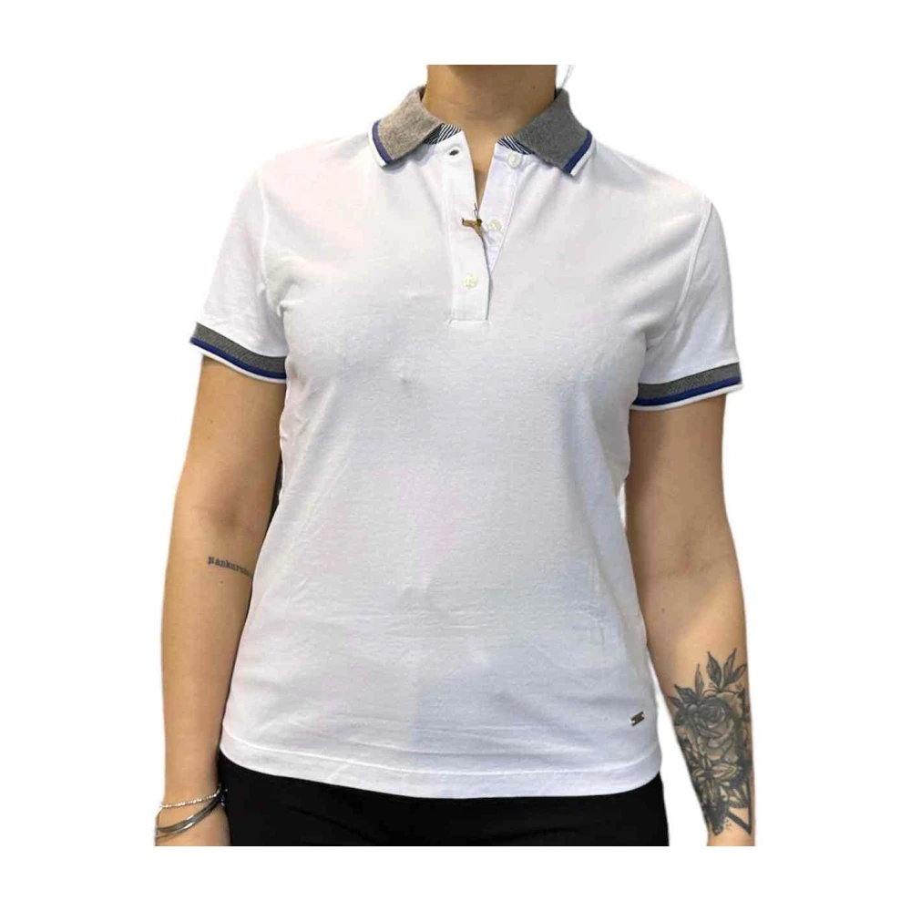 Fay Polo T-shirt met korte mouwen White Dames