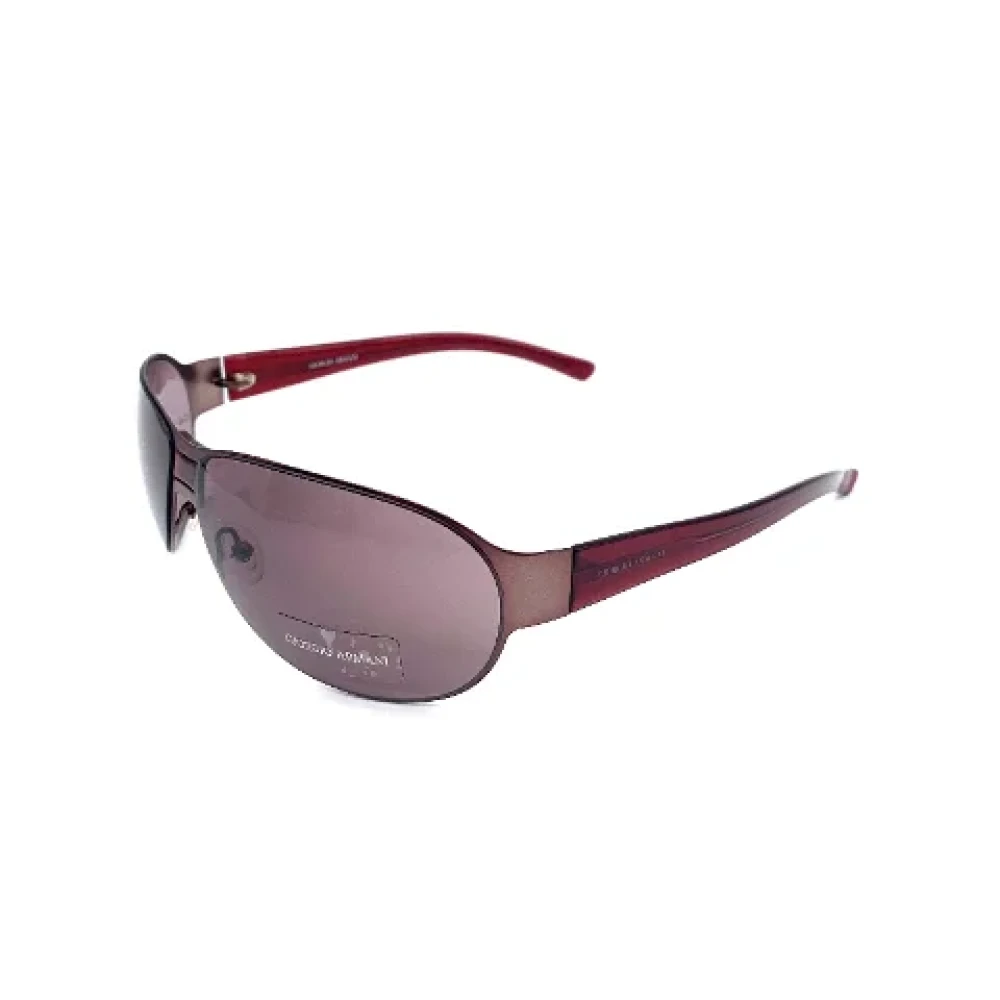 Armani Pre-owned Acetate sunglasses Red Dames
