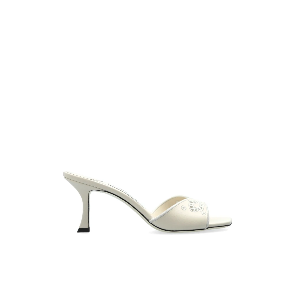 Jimmy Choo Women's Beige Heeled Mules Skye 70
