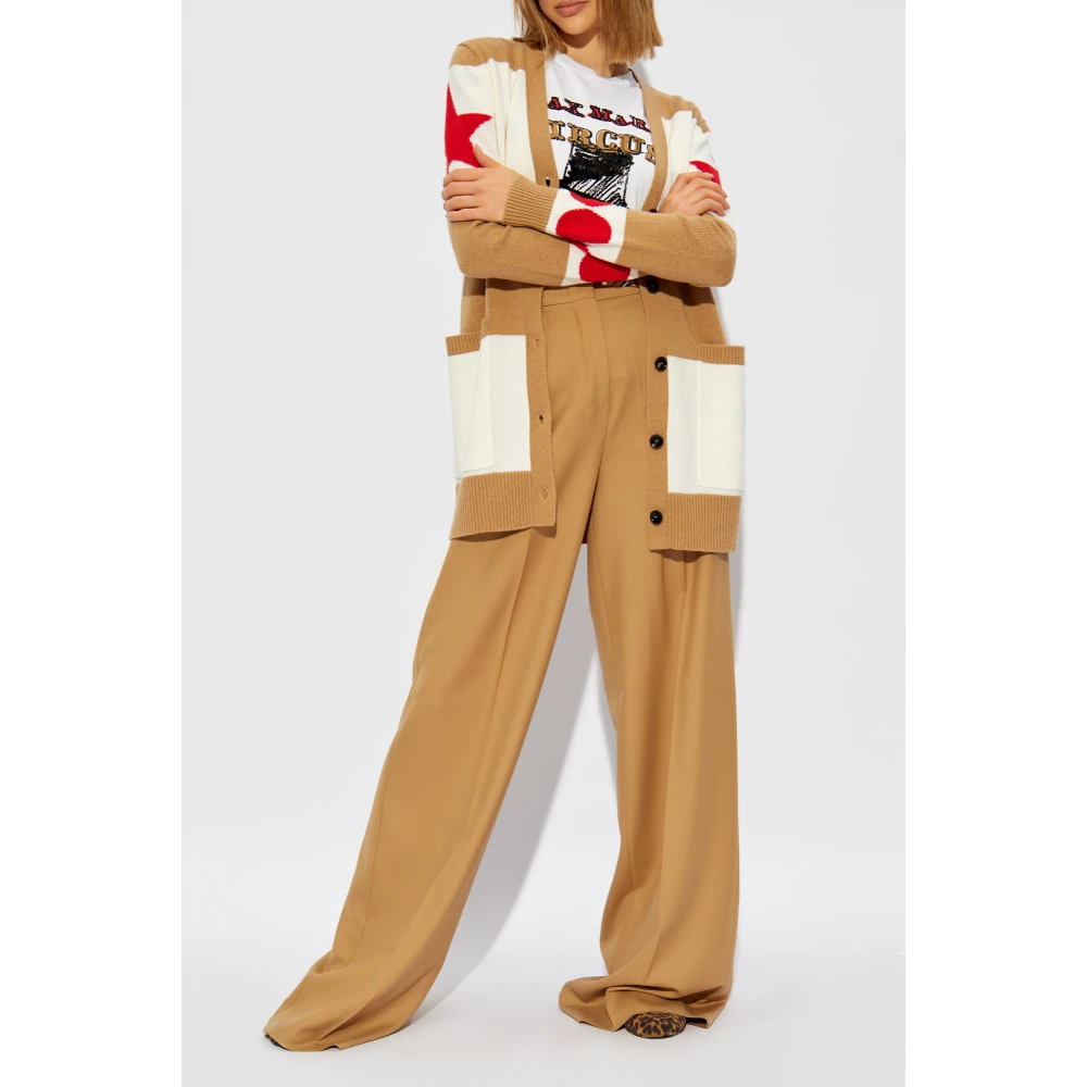 Max Mara Cardigan `Valido` Beige Dames