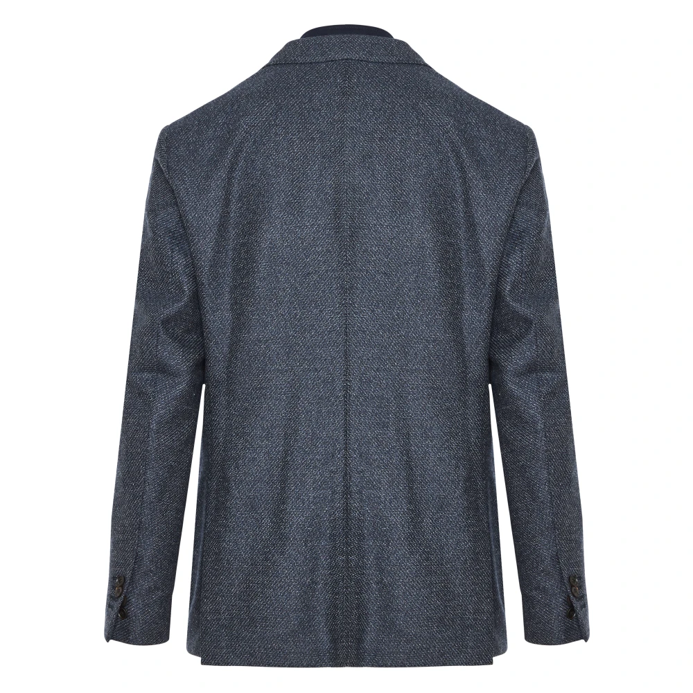 Corneliani Wollen Blend Jas Drop 7 Blue Heren