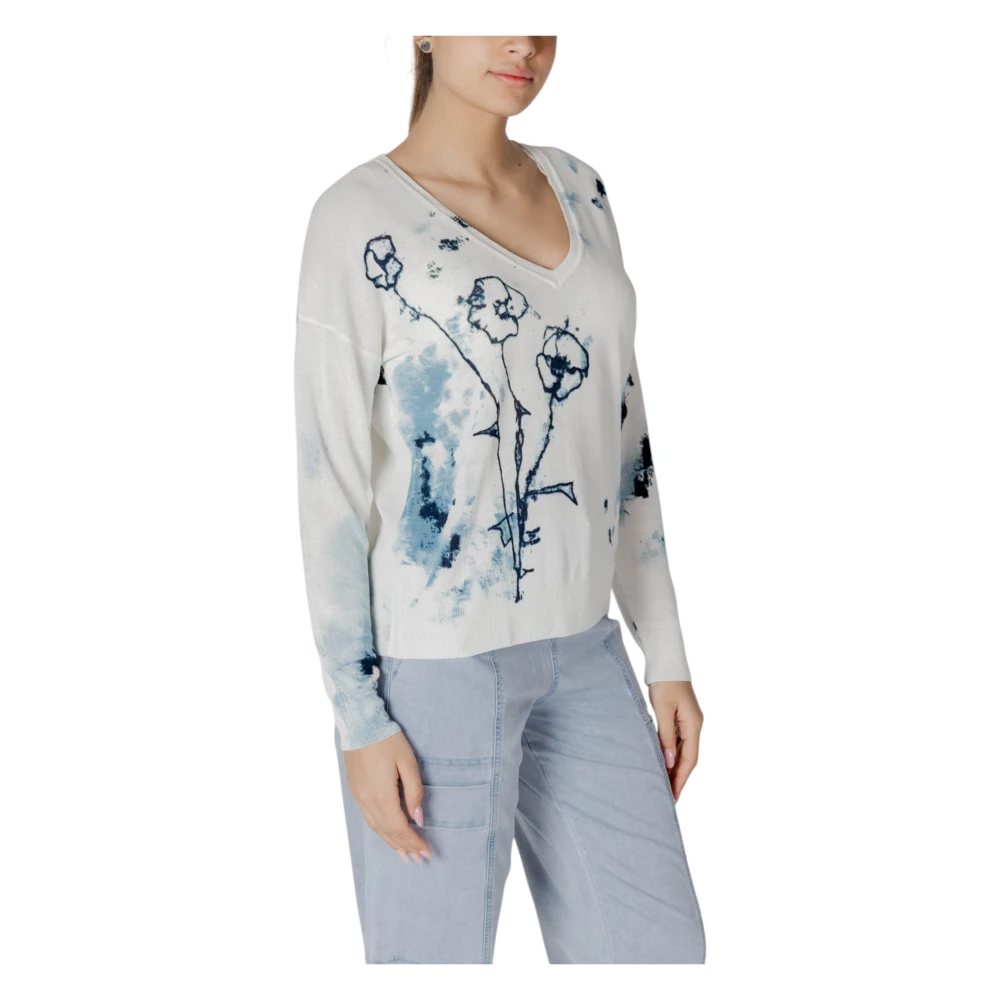 Desigual Breigoed Collectie met Viscose en Linnen White Dames