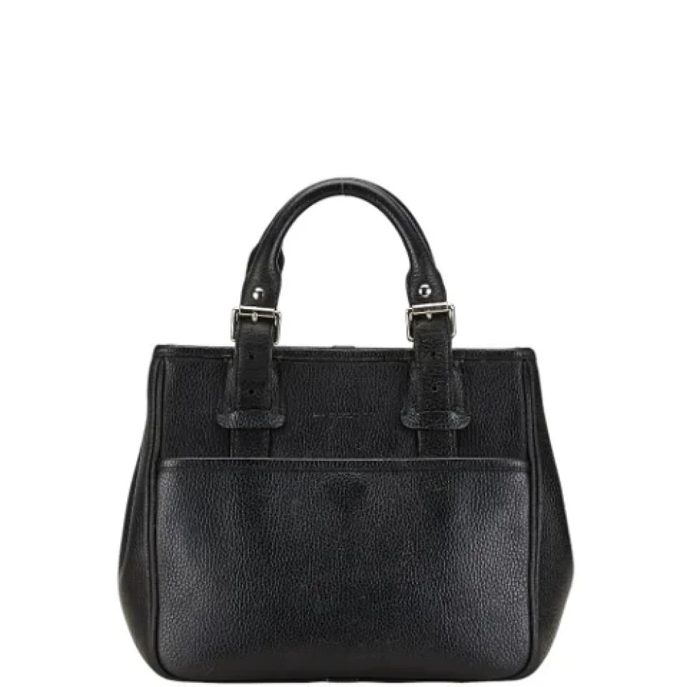 Burberry Vintage Pre-owned Leather handbags Black Dames