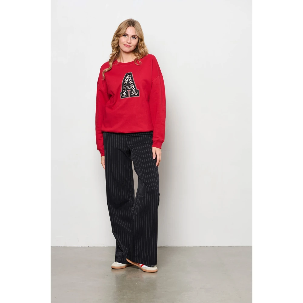 &Co Woman Wijde Broek Zomerse Stijl Black Dames