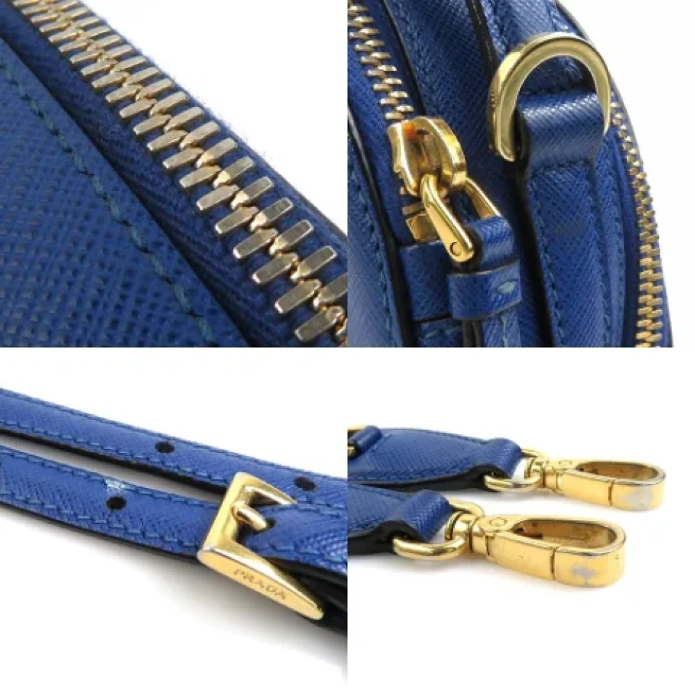 Prada Vintage Pre-owned Leather prada-bags Blue Dames