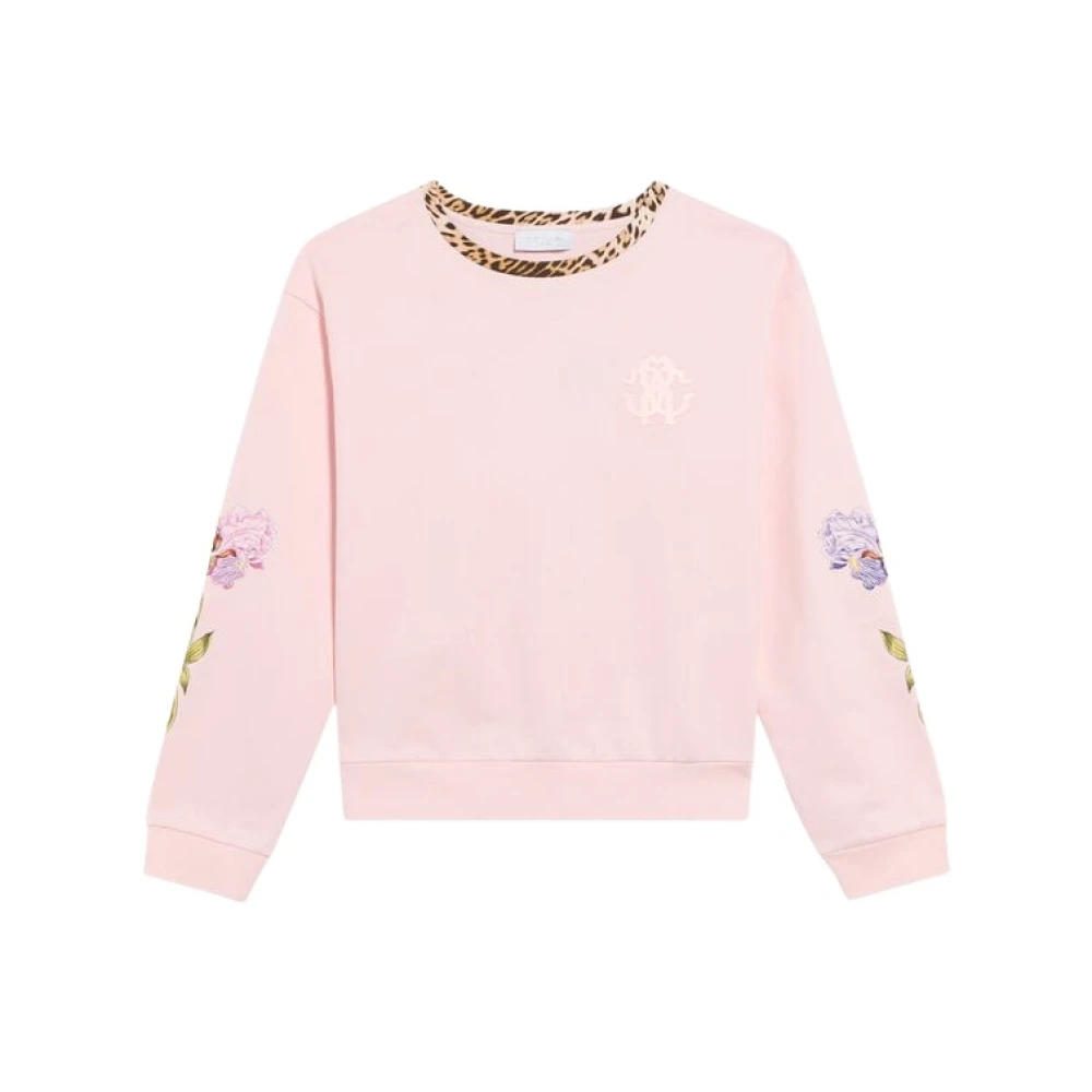 Roberto Cavalli Girls Pink Cotton Sweatshirt - Kids Sweatshirts - 10 Y - Kids