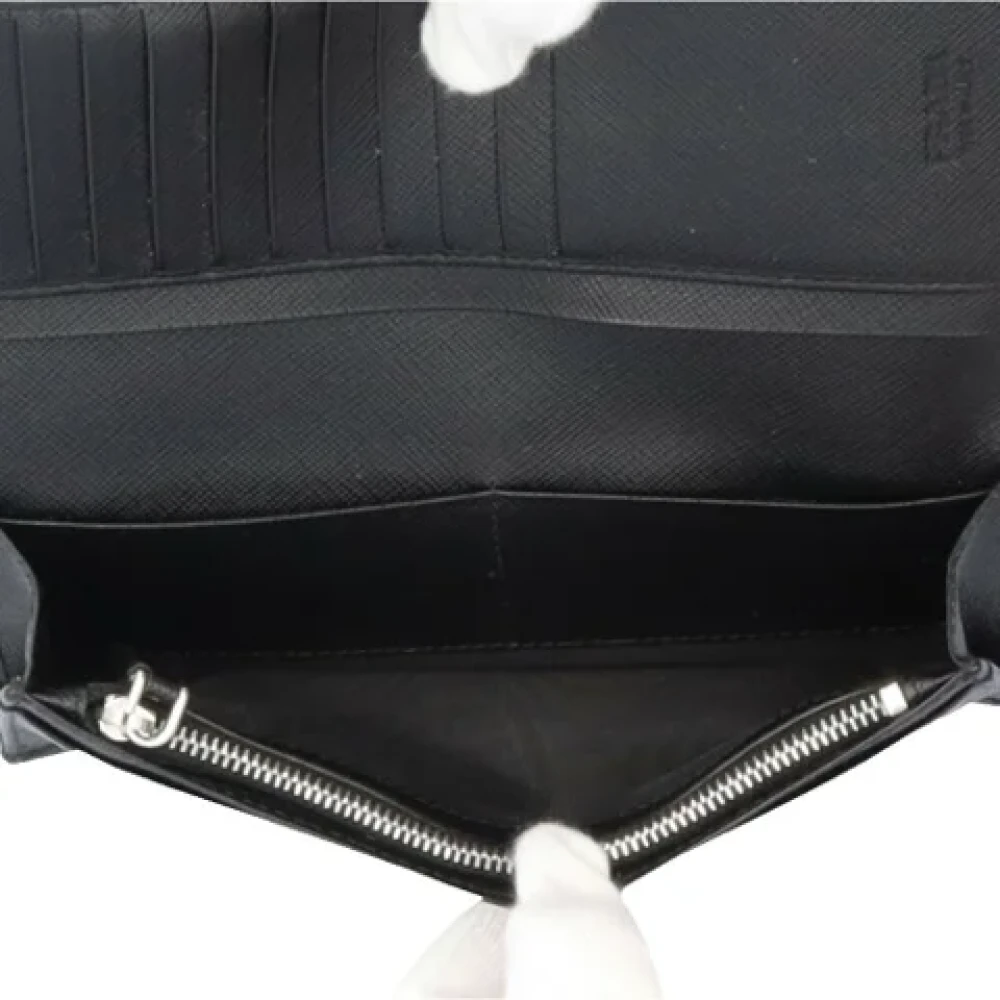 Prada Vintage Pre-owned Leather wallets Black Heren