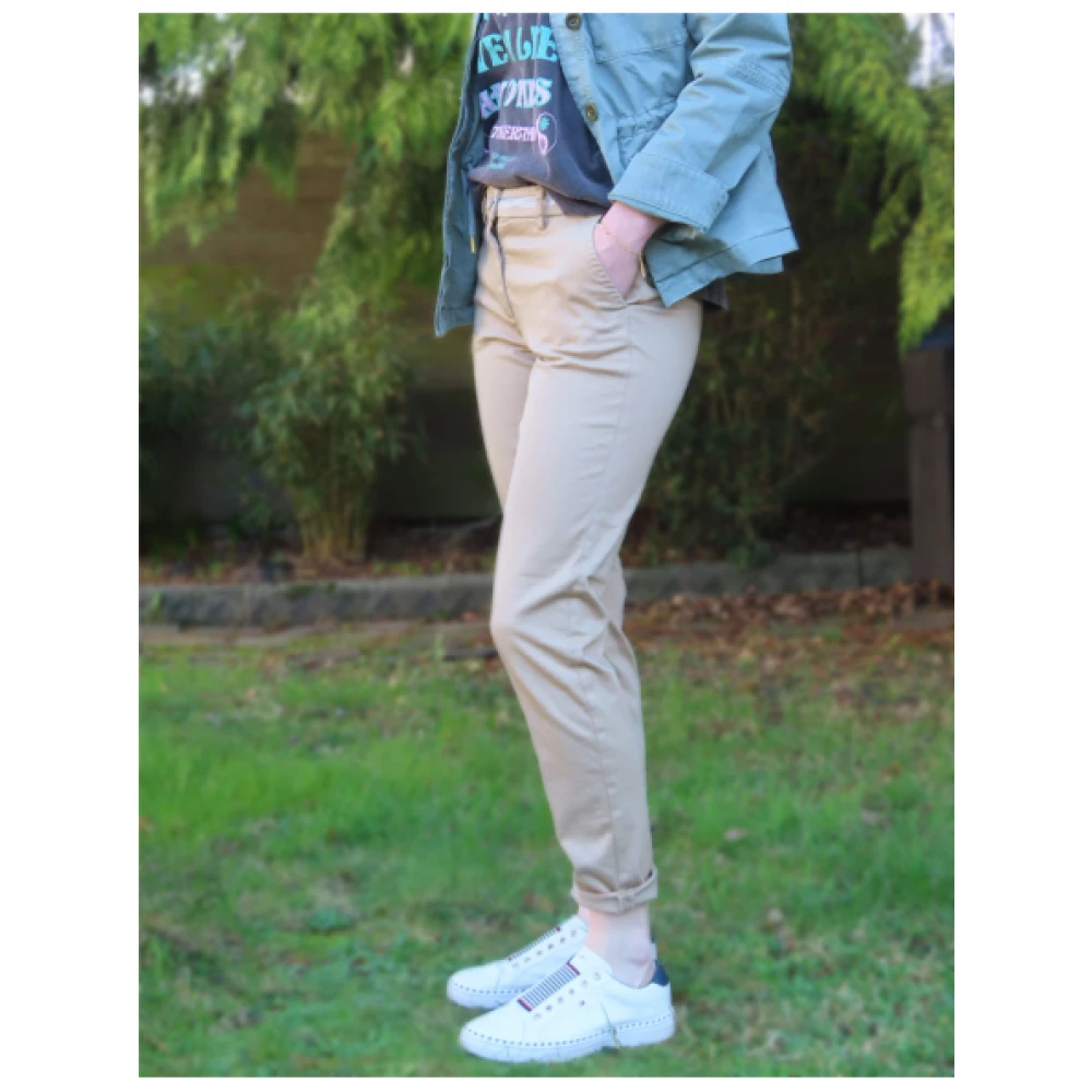 Mason's New York Zilveren Band Broek Beige Dames