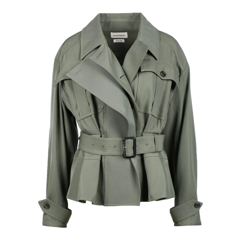 Alexander mcqueen Wol Katoen Jas Green Dames