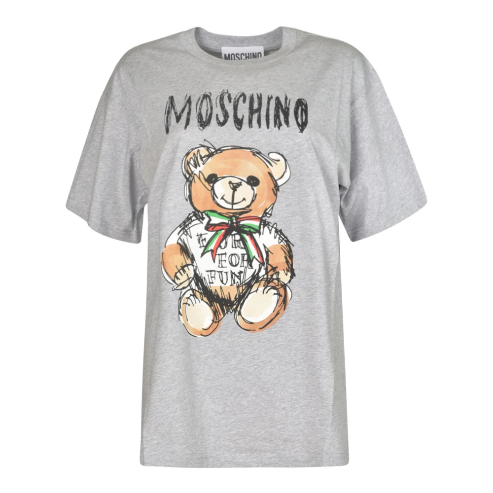 Moschino Stijlvolle T-shirts en Polos Gray Dames