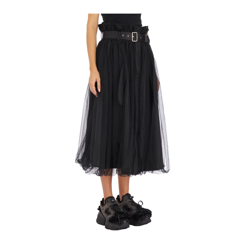 Comme des Garçons Tule Rok met Riem Black Dames