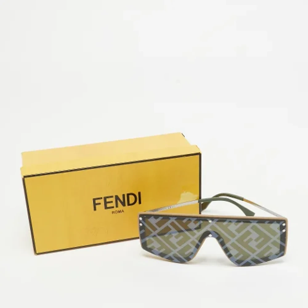 Fendi Vintage Pre-owned Acetate sunglasses Green Heren