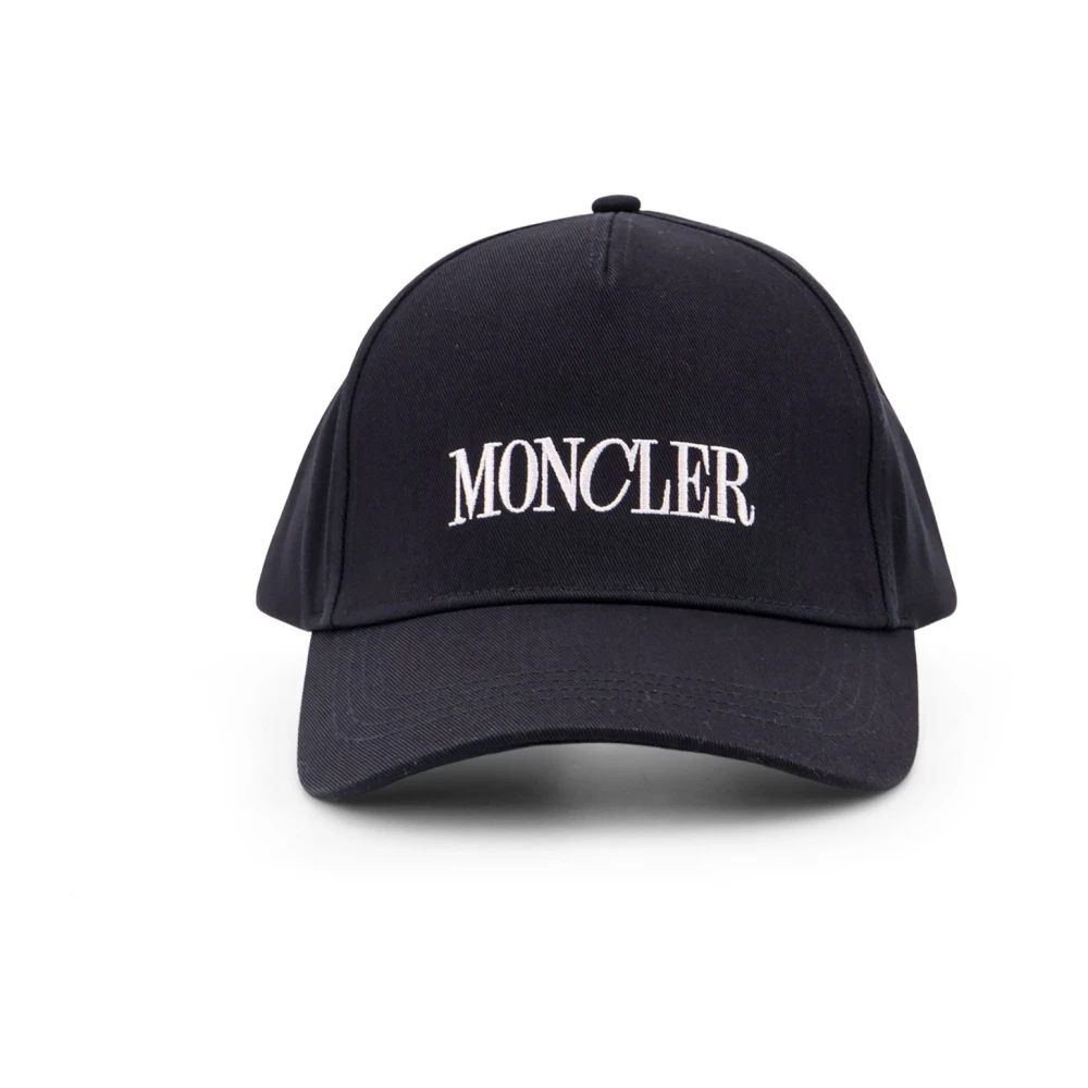 Moncler Katoenen Geborduurd Logo Verstelbare Band Hoed Black Heren