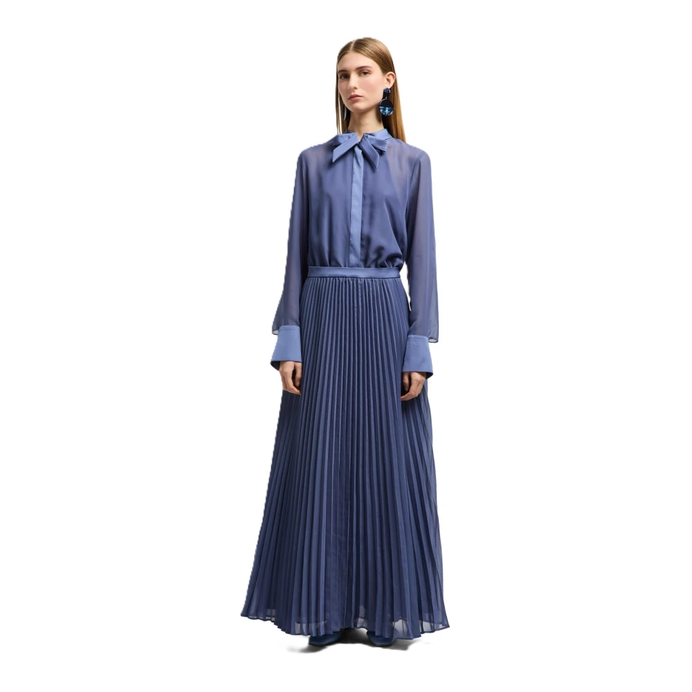 Emporio Armani Polyester Jurken Blue Dames