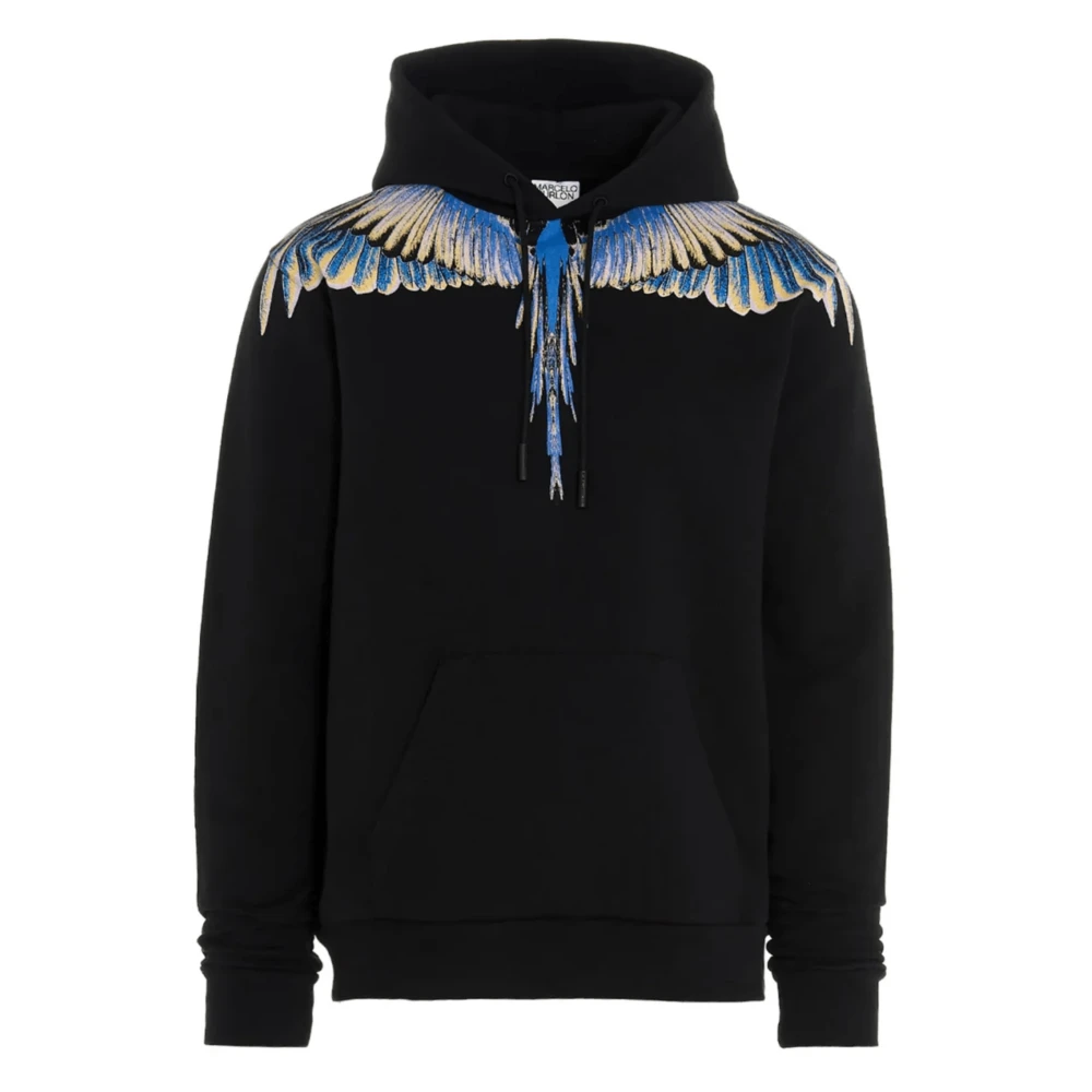 Marcelo Burlon Logo Wings Sweatshirts & Hoodies Black Heren
