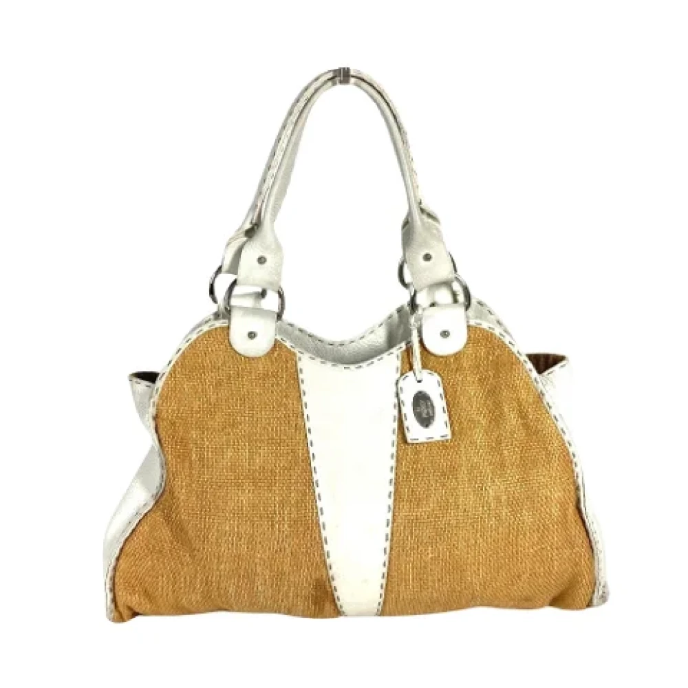 Fendi Vintage Pre-owned Fabric fendi-bags Beige Dames