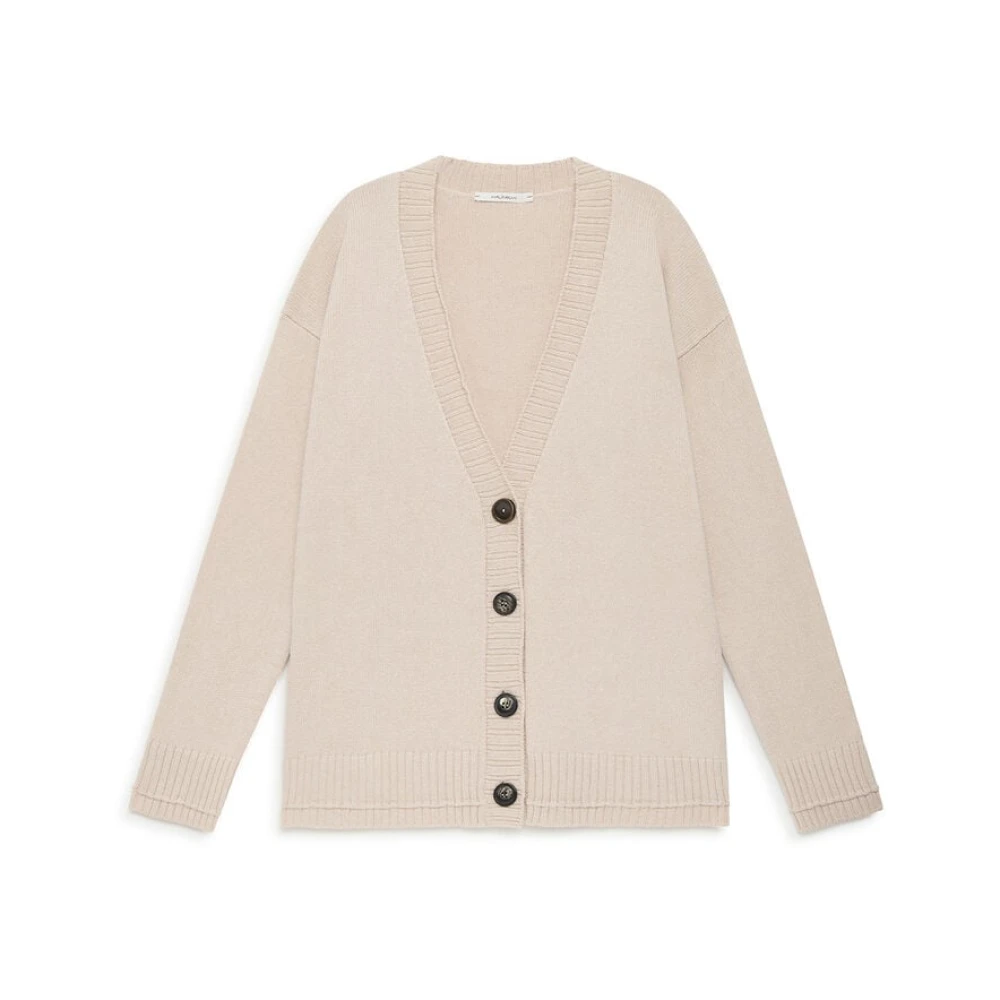 Maliparmi Women's Beige Cardigans, M, Cashmere Merinos Cardigan