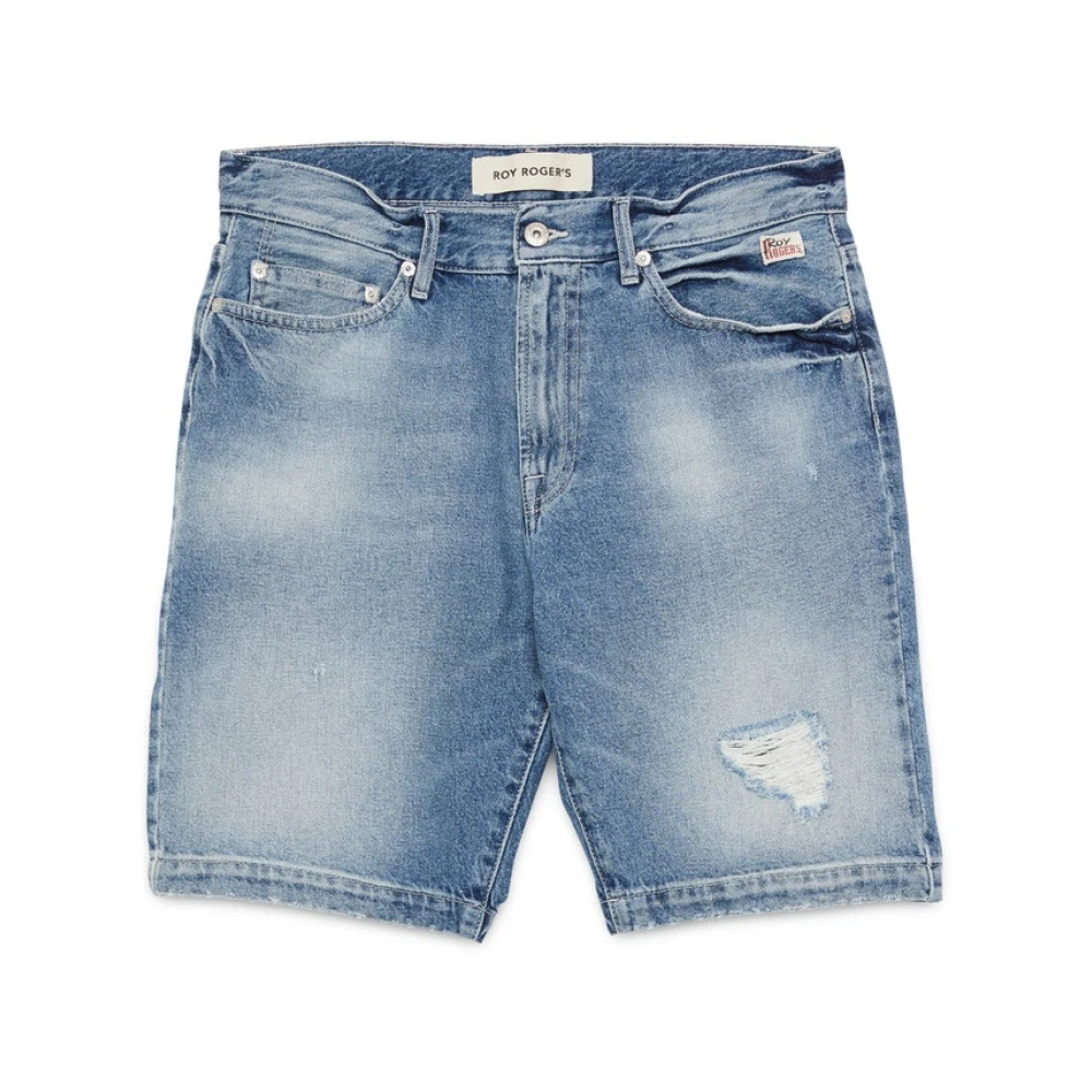 Roy Roger's Men's Blue Denim Shorts, W36, Denim Bermuda Shorts