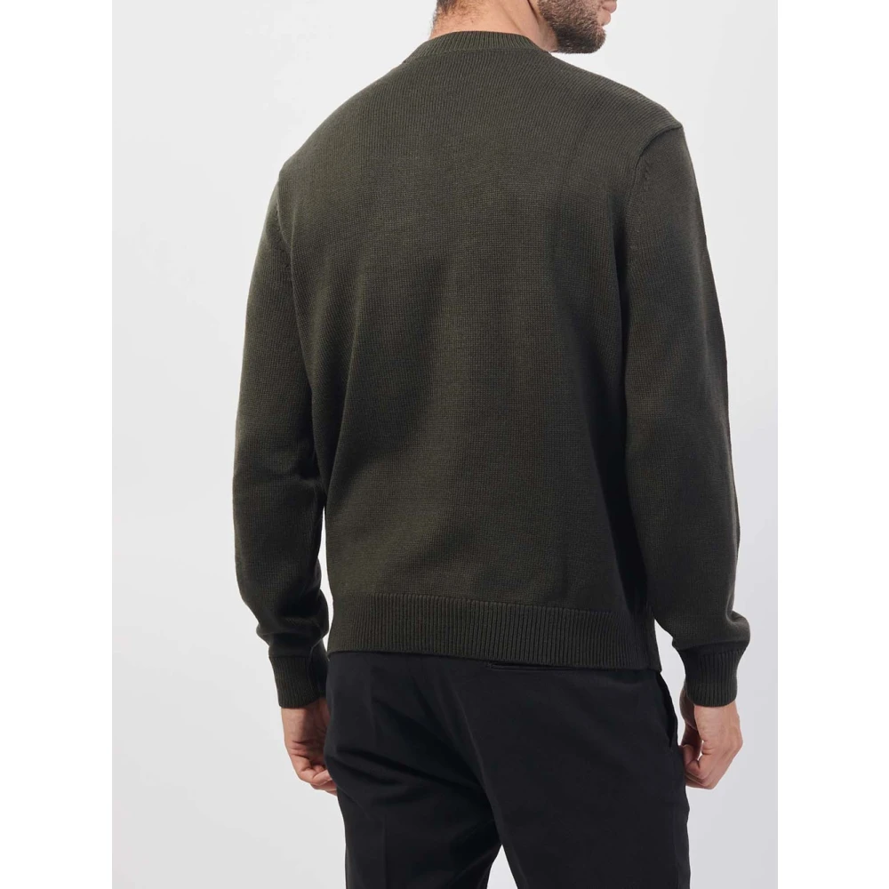 Emporio Armani Groene Basic Crewneck Sweater Green Heren