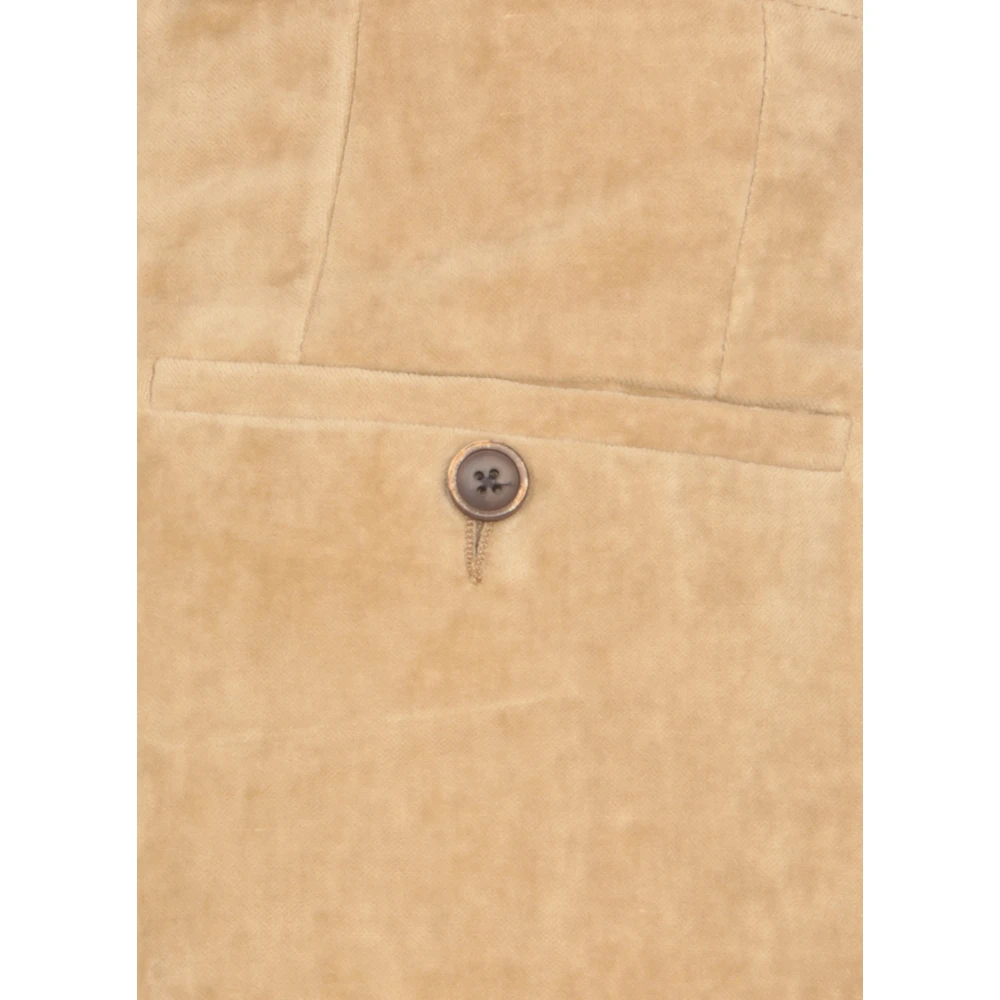 UMA Wang Beige Velvet Palazzo Broek Hoge Taille Beige Dames