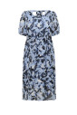 robe-midi-a-imprime-fleurs-bleues