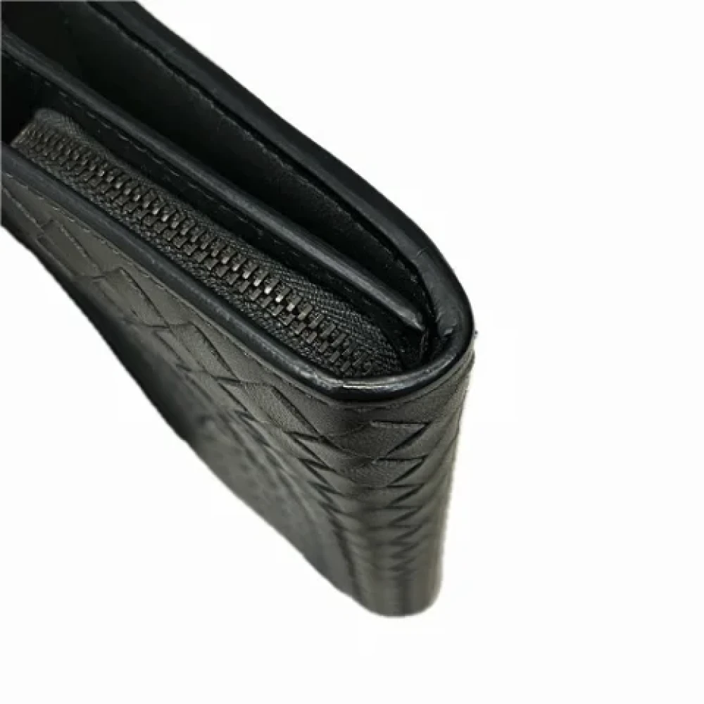 Bottega Veneta Vintage Pre-owned Leather wallets Black Dames